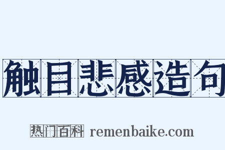 触目悲感造句是什么意思的图片